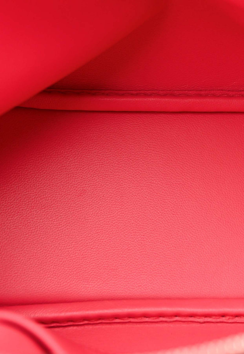 Hermès Mini Bolide 1923 in Rose Azalee Evercolor Leather with Palladium Hardware