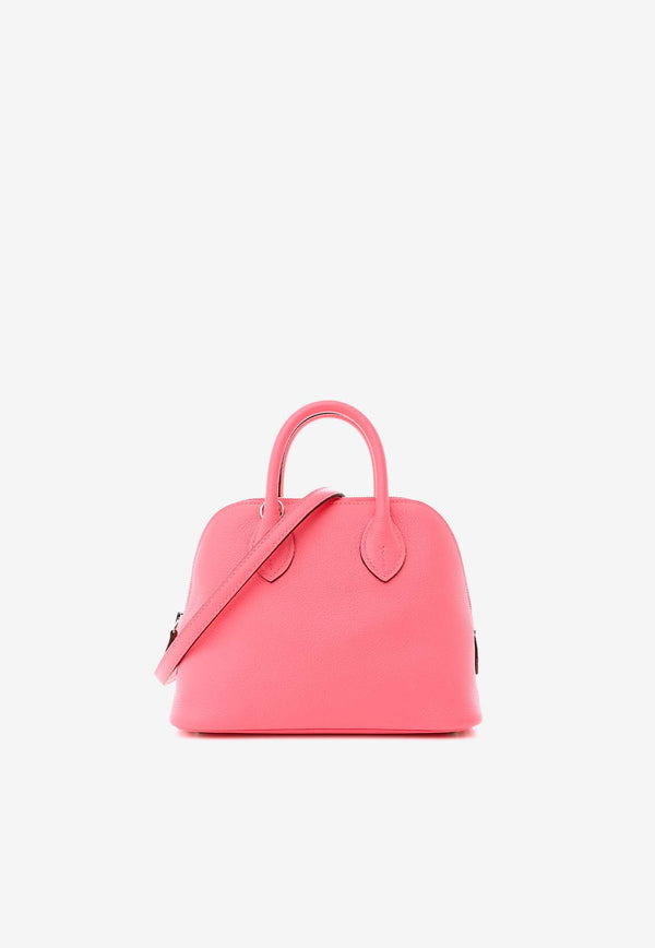 Hermès Mini Bolide 1923 in Rose Azalee Evercolor Leather with Palladium Hardware