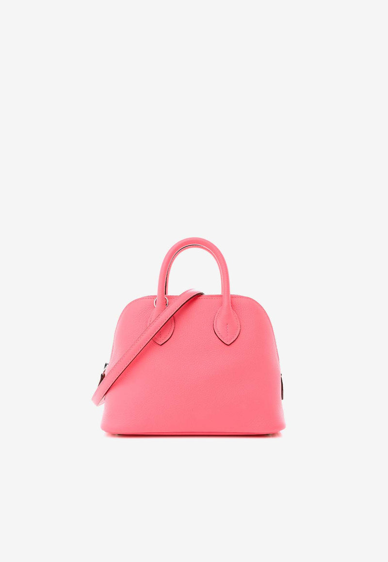 Hermès Mini Bolide 1923 in Rose Azalee Evercolor Leather with Palladium Hardware