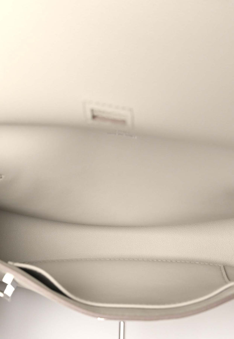 Hermès Mini Jypsiere in Beton Evercolor Leather with Palladium Hardware