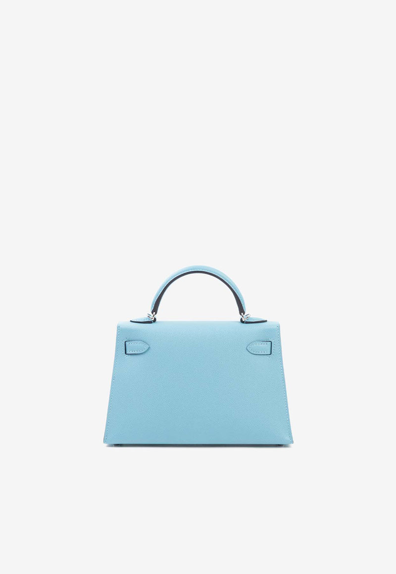 Hermès Mini Kelly II 20 in Bleu du Nord Madame Leather with Palladium Hardware