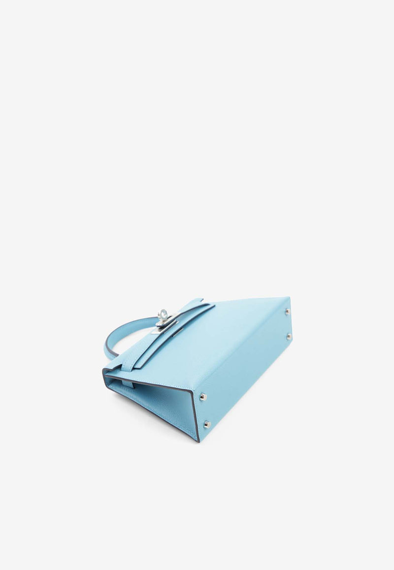 Hermès Mini Kelly II 20 in Bleu du Nord Madame Leather with Palladium Hardware