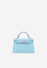 Hermès Mini Kelly II 20 in Bleu du Nord Madame Leather with Palladium Hardware