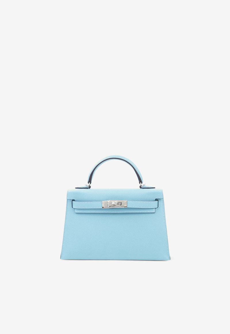 Hermès Mini Kelly II 20 in Bleu du Nord Madame Leather with Palladium Hardware