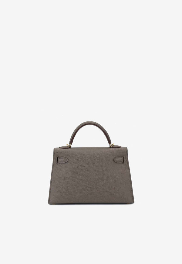 Hermès Mini Kelly II 20 in Etain Epsom Leather with Gold Hardware