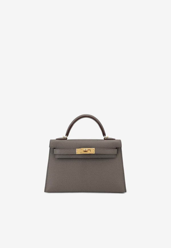 Hermès Mini Kelly II 20 in Etain Epsom Leather with Gold Hardware