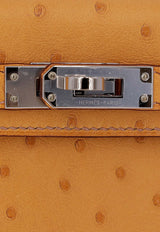 Hermès Mini Kelly II 20 in Safran Ostrich Leather with Palladium Hardware