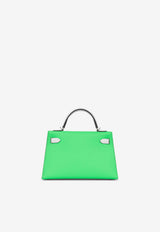 Hermès Mini Kelly 20 in Vert Comics, Vert Fizz and Gris Pale Epsom with Palladium Hardware