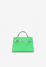 Hermès Mini Kelly 20 in Vert Comics, Vert Fizz and Gris Pale Epsom with Palladium Hardware