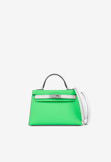 Hermès Mini Kelly 20 in Vert Comics, Vert Fizz and Gris Pale Epsom with Palladium Hardware