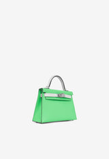 Hermès Mini Kelly 20 in Vert Comics, Vert Fizz and Gris Pale Epsom with Palladium Hardware