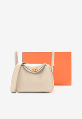 Hermès Mini Lindy 20 in Beton Clemence with Gold Hardware