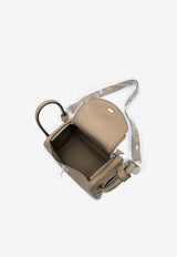 Hermès Mini Lindy 20 in Beige Marfa Clemence with Palladium Hardware