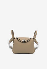 Hermès Mini Lindy 20 in Beige Marfa Clemence with Palladium Hardware