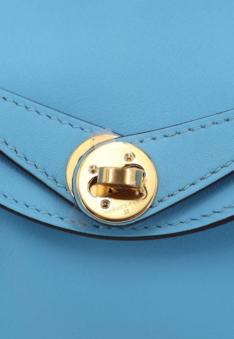 Hermès Mini Lindy 20 in Celeste Swift Leather with Gold Hardware