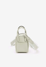 Hermès Mini Lindy 20 in Gris Neve Clemence Leather with Palladium Hardware