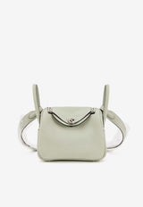 Hermès Mini Lindy 20 in Gris Neve Clemence Leather with Palladium Hardware