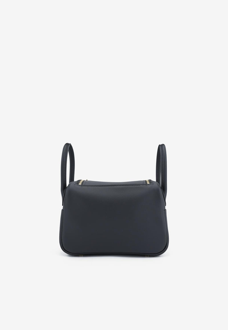 Hermès Mini Lindy 20 II in Gris Misty Swift Leather with Permabrass Hardware