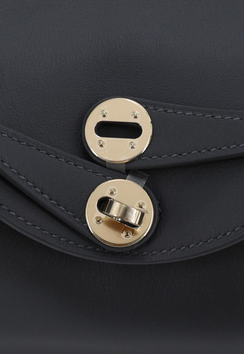 Hermès Mini Lindy 20 II in Gris Misty Swift Leather with Permabrass Hardware