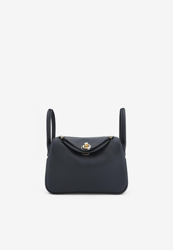 Hermès Mini Lindy 20 II in Gris Misty Swift Leather with Permabrass Hardware