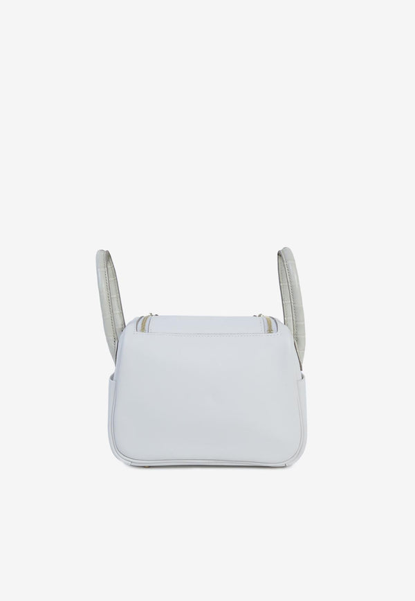 Hermès Mini Lindy 20 II Touch in Gris Pale Swift and Beton Matte Alligator with Gold Hardware