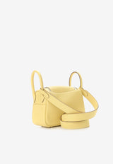 Hermès Mini Lindy 20 in Jaune Poussin Clemence Leather with Palladium Hardware