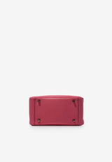 Hermès Mini Lindy 20 in Rose Azalee Clemence Leather with Palladium Hardware