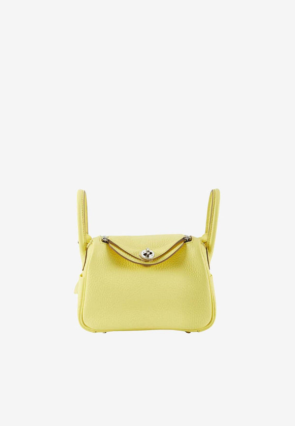 Hermès Mini Lindy 20 in Limoncello Clemence with Palladium Hardware