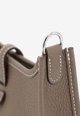 Mini Evelyne 16 Amazone in Etoupe Clemence Leather with Palladium Hardware