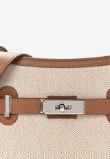 Mini Jypsiere in Ecru Beige Toile and Gold Swift with Palladium Hardware