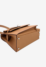 Mini Kelly 20 En Desordre in Biscuit Epsom Leather with Palladium Hardware