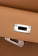 Mini Kelly 20 En Desordre in Biscuit Epsom Leather with Palladium Hardware