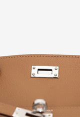 Mini Kelly 20 En Desordre in Biscuit Epsom Leather with Palladium Hardware