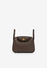 Mini Lindy 20 II in Moka Swift Leather with Gold Hardware