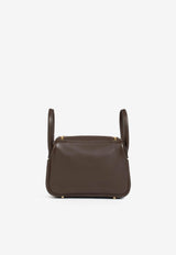 Mini Lindy 20 II in Moka Swift Leather with Gold Hardware