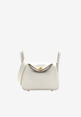 Mini Lindy 20 Verso in Gris Perle and Graphite Swift with Gold Hardware