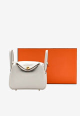 Mini Lindy 20 Verso in Gris Perle and Graphite Swift with Gold Hardware