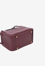 Mini Lindy 20 in Bordeaux Swift Leather with Gold Hardware