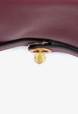 Mini Lindy 20 in Bordeaux Swift Leather with Gold Hardware