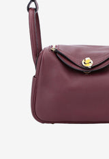 Mini Lindy 20 in Bordeaux Swift Leather with Gold Hardware