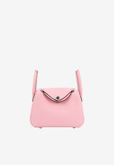 Mini Lindy 20 II in Rose Sakura Clemence Leather with Palladium Hardware