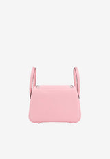 Mini Lindy 20 II in Rose Sakura Clemence Leather with Palladium Hardware