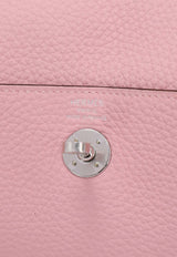 Mini Lindy 20 II in Rose Sakura Clemence Leather with Palladium Hardware