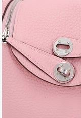 Mini Lindy 20 II in Rose Sakura Clemence Leather with Palladium Hardware