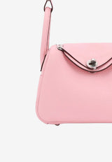 Mini Lindy 20 II in Rose Sakura Clemence Leather with Palladium Hardware