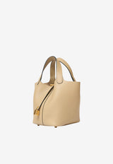 Picotin Lock 18 in Trench Clemence with Gold Hardware