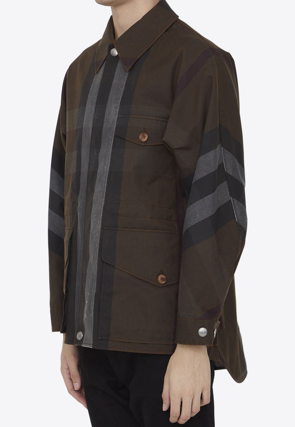 Burberry Field Checked Overshirt Brown 8070015--A9011