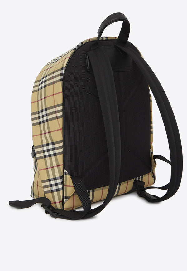 Burberry Check Motif Backpack Beige 8069749--A7026