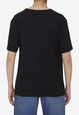 Alexander Wang Embossed Logo T-shirt Black 4CC3221357--001