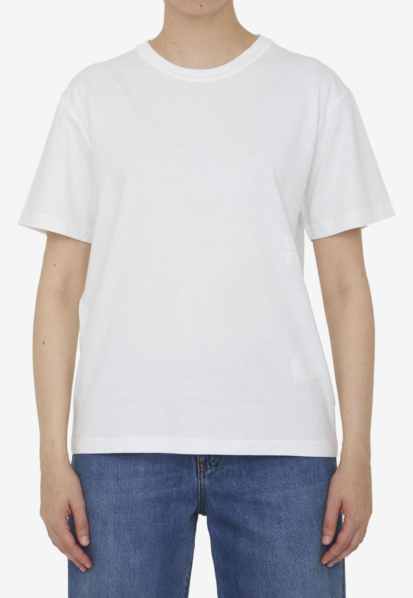Alexander Wang Embossed Logo T-shirt White 4CC3221357--100